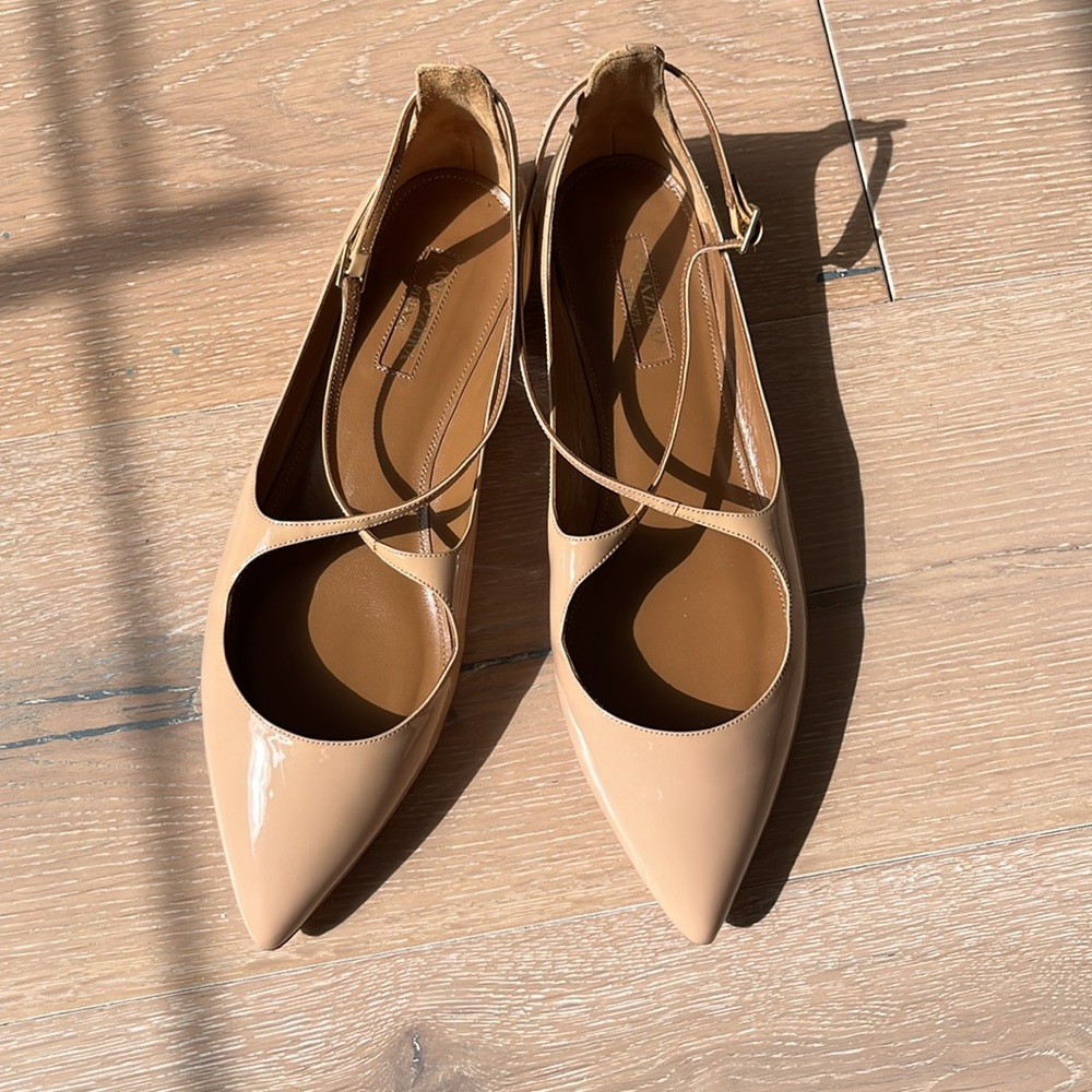 Aquazurra Pointed Toe Lace-up Flats Excellent condition